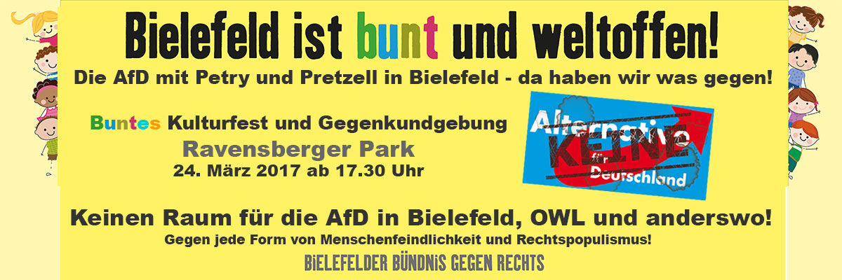 Banner "Bündnis gegen Rechts": Keine AfD