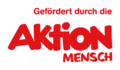 Logo rote Schrift: Aktion Mensch