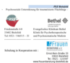 Logos von "PSZ Bielefeld", "Klinik für psychotherapeutische und psychosomatische Medizin - Bethel", "Psychologische Frauenberatung Bielefeld"
