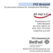 Logo des Psychosozialen Zentrums (PSZ) für traumatisierte Geflüchtete Bielefeld